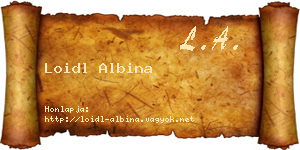 Loidl Albina névjegykártya